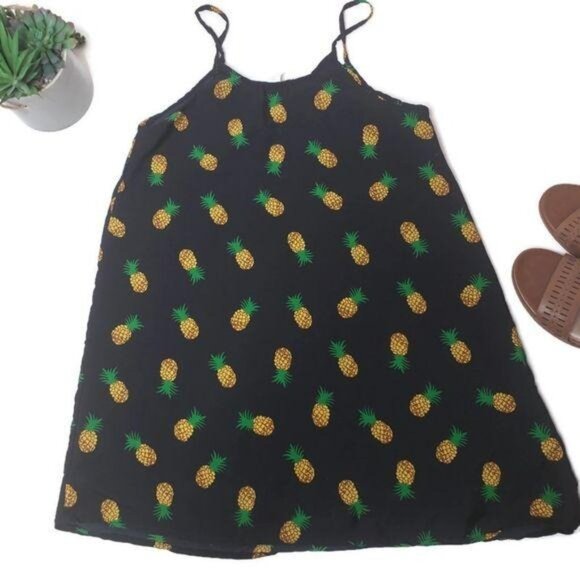 Pineapple Print Spaghetti Strap Dress size S - Picture 7 of 7